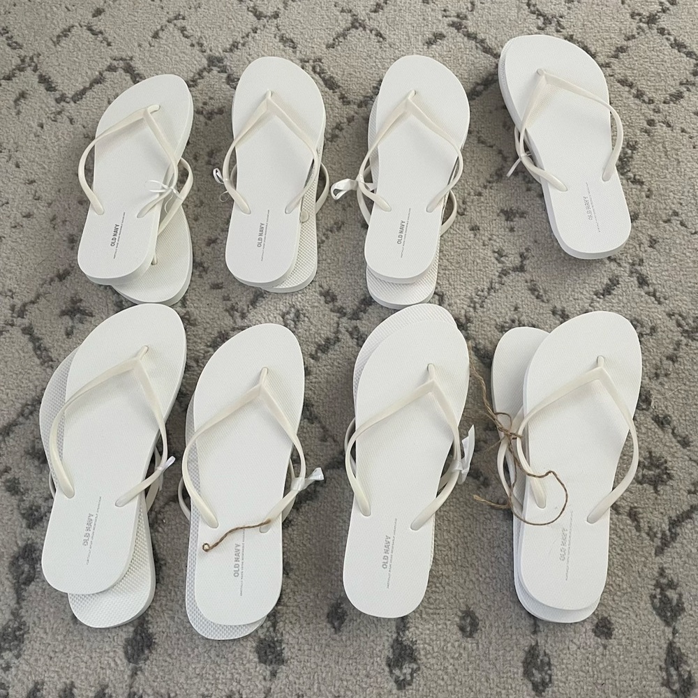 SOLD — Stylish White Flip Flops